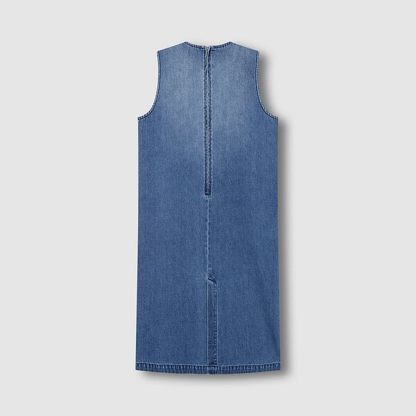 여 데님 V넥 원피스 J136201100051