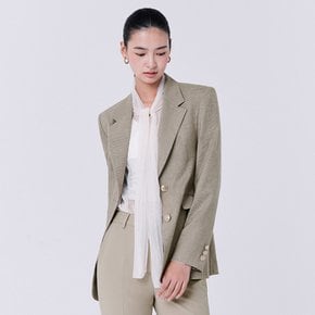 [정상가 135,000원] 더엣지 투버튼 체크 자켓 WZJK2G01