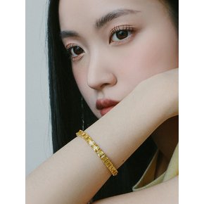 SILVER925 스퀘어 테니스 팔찌 [2COLORS]
