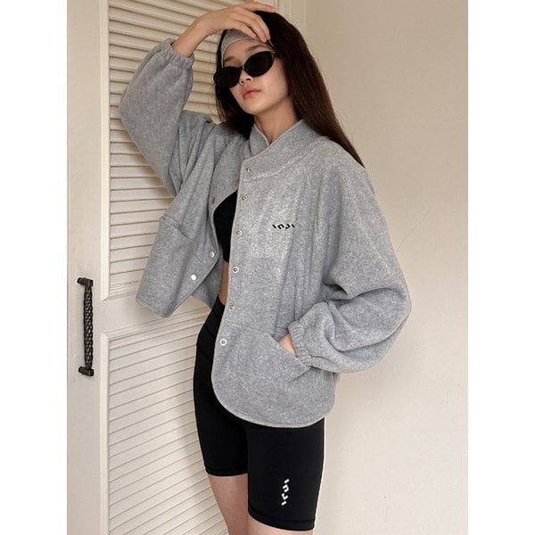 플리스 자켓 그레이