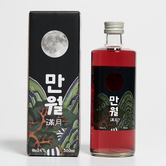  만월 24도 360ml 복분자 소주 증류주(케이스포함)