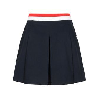 MARTINE GOLF [정상가 338000원]여성 니트배색 플리츠 큐롯 네이비 (QW0ECU20649)