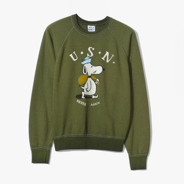 샌프란시스코마켓 WILD DONKEY 와일드 동키 NEVER AGAIN SWEATSHIRT OLIVE WID2M60008A94