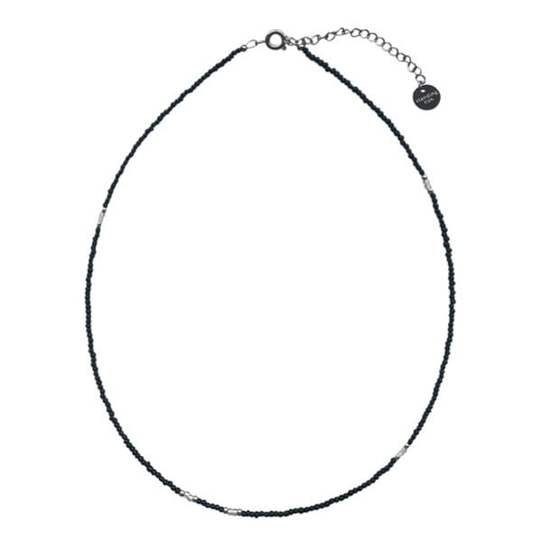 silver point necklace(black)