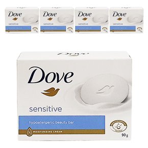 비누 센서티브 바 90g x 5개 화이트 촉촉한 순한 향기좋은  클렌징 거품 세안 세수비누 보습 센스티브