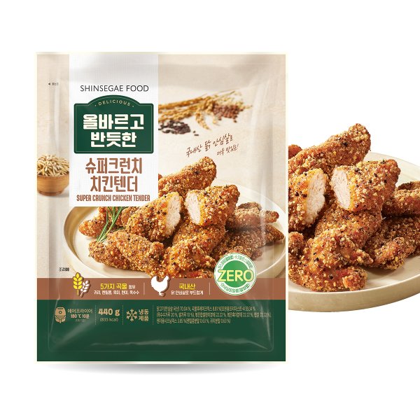 [본사배송]올바르고 반듯한 슈퍼크런치 치킨텐더 440g X 5봉