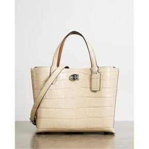 5020513 Coach Embossed Croc Willow Tote Bag - Ivory 103549238