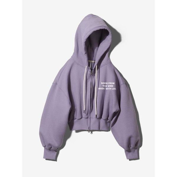MWL CROP HOODED ZIPUP - PURPLE