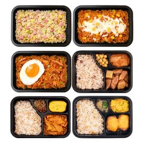 굿스푼 곤약볶음밥 3팩+다이어트도시락 3팩 일주일 식단배달 현미밥