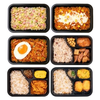 미스터네이처 굿스푼 곤약볶음밥 3팩+다이어트도시락 3팩 일주일 식단배달 현미밥