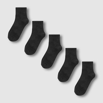 JAJU 여 코튼 립 중목 양말 5족 J146903203099