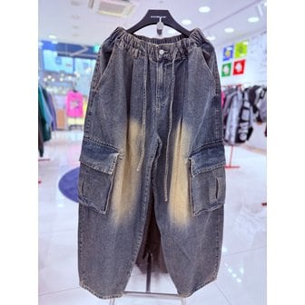더블제이디 [여주점] 남여공용 벌룬 카고 워싱데님팬츠 블루JGZZ80844