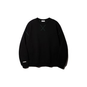 베이직 스티치 포인트 스웨트셔츠 BK5960_블랙