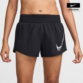 우먼스 나이키 원 드라이 핏 미드라이즈 브리프 라인드 그래픽 쇼츠 NIKE FV6365-010