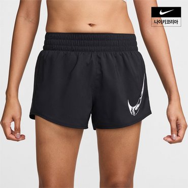 나이키 우먼스 나이키 원 드라이 핏 미드라이즈 브리프 라인드 그래픽 쇼츠 NIKE FV6365-010