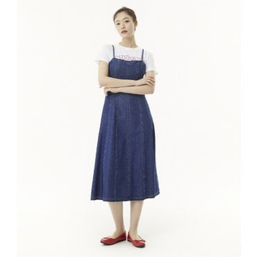 플라스틱아일랜드 뷔스티에 데님 원피스 (PR2DO562)