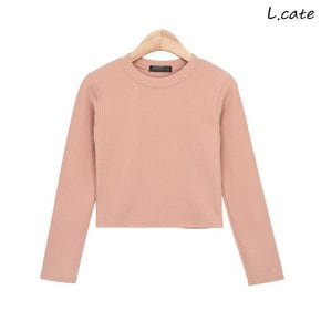 여자 티셔츠 LPLT006 라운드넥 크롭 긴팔 티