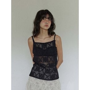 Crochet trapeze top / Black