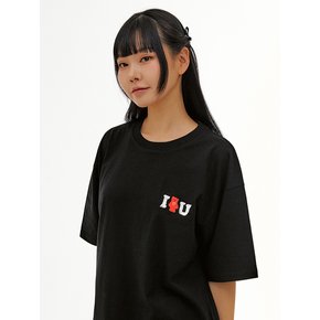 I곰U Over fit T-Shirts AS1125 (Black)