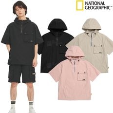 [시흥점] [시흥점] N232UFT080 남여공용 가슴포켓 우븐 반팔 HOODY ANORAK