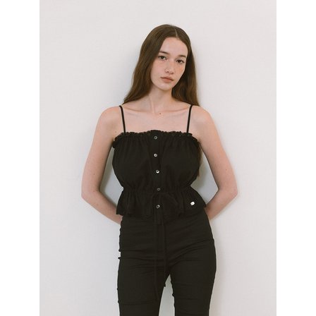 라미네즈 Lace Sleeveless Blouse - Black