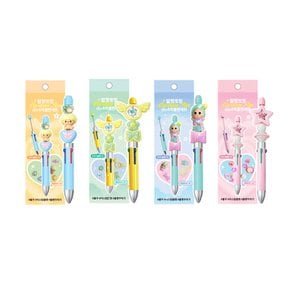말랑 토핑 diy 4색 볼펜세트(1p) 캐릭터볼펜 개별포장 학용품 신학기용품 어린이날선물