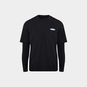 맨 트로피컬 반팔 레이어드 래쉬가드 블랙 (B5SMWRG131BLK)