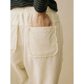 Corduroy Race Pocket Sweatpants - Ivory