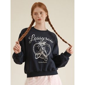 Heart flats sweatshirt Navy