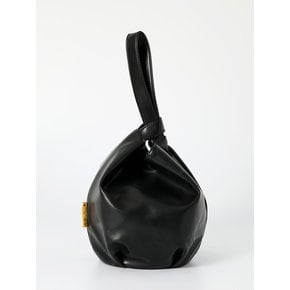 Vegan leather Dumpling wrist bag - Black