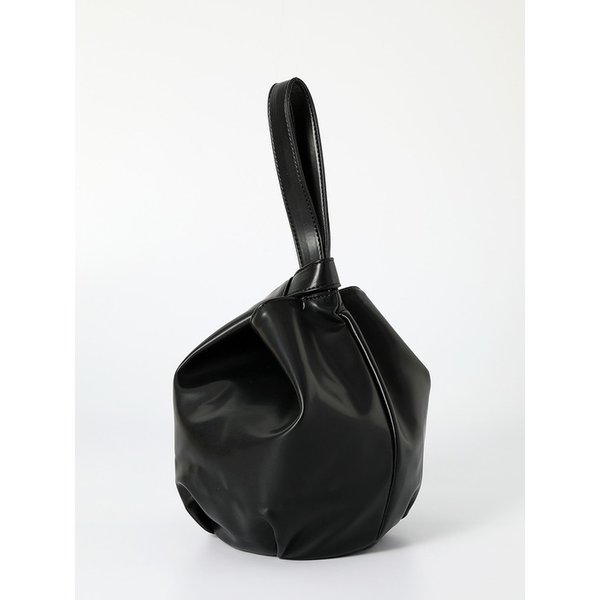 Vegan leather Dumpling wrist bag - Black
