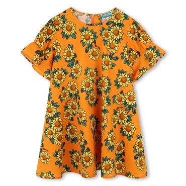 겐조키즈 SUNFLOWER  플라워 반팔 원피스(25SS_Z255AGO412_오렌지)