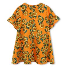 SUNFLOWER  플라워 반팔 원피스(25SS_Z255AGO412_오렌지)