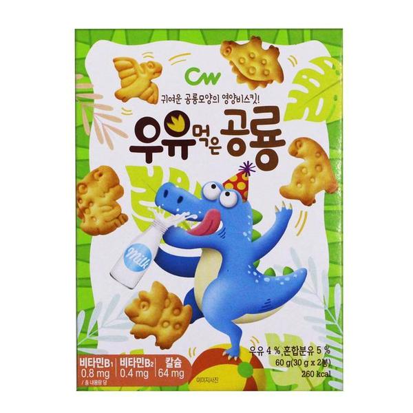 확대된 대표 청우 우유먹은 공룡 60g 밀크스낵 과자(1)