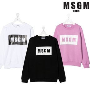 MSGM키즈 박스로고 맨투맨 스웨트셔츠 MS026830