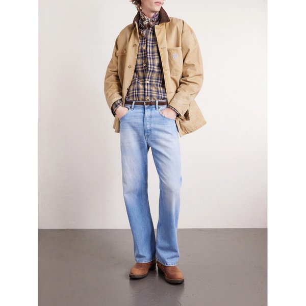 럼버 체크 울 리넨 블렌드 트윌 셔츠 46376663162933431