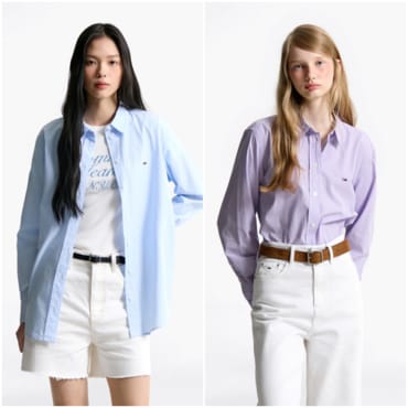 타미진스 여성 마이크로 깅엄 체크 셔츠 T32F6WSH02TWT1 TOMMY JEANS