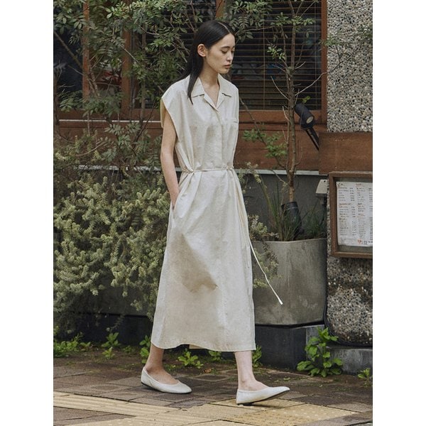 NEWO CAP SLEEVE STRING DRESS_CREAM