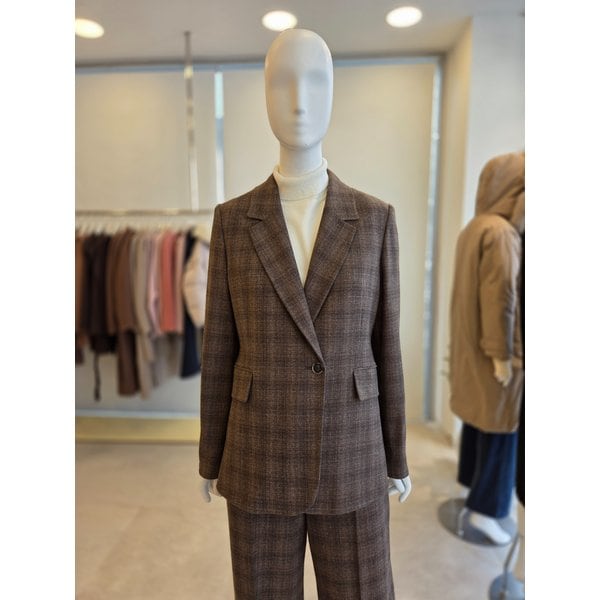 [여주점] [더 아이잗] 여성 멜란지 원 버튼 테일러드 셋업 재킷 (IRBA0JK161)