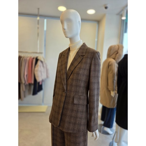 [여주점] [더 아이잗] 여성 멜란지 원 버튼 테일러드 셋업 재킷 (IRBA0JK161)