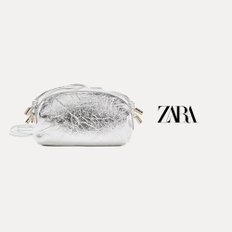 자라 ZARA 여성 가방 크로스백 메탈릭 크로스바디 숄더백 실버