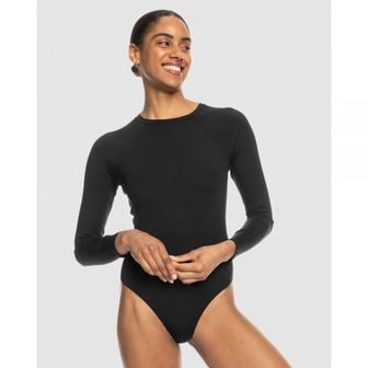 이스퀘어 5024979 Roxy Womens Pro The Overhead Long Sleeve One Piece Swimsuit - ANTHRACITE