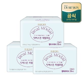 깨끗한나라 디어스킨 리얼모달 팬티라이너 30P x 3팩