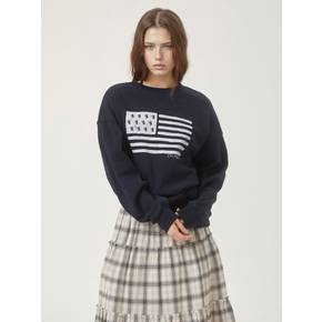 American Flag Sweatshirt(Brushed)  WHMWF4T91U
