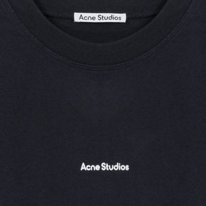 (당일) 24SS 아크네 스튜디오 로고 프린트 블랙 여성 반팔 티셔츠 AL0135 900BLACK
