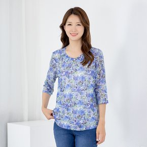 엄마옷 여름 블라우스 7부 플라워 12SDF8315 중년여성/50대/60대/70대/빅사이즈/할머니옷