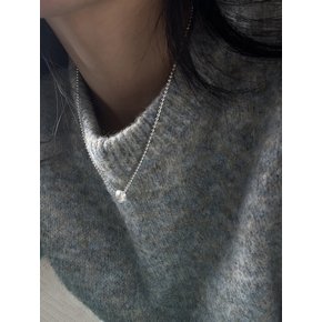 [925silver] Matt ball necklace