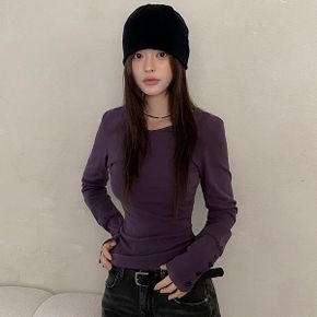 자체제작 소매 버튼 브이넥 긴팔티셔츠 mt 5099c_P435570367