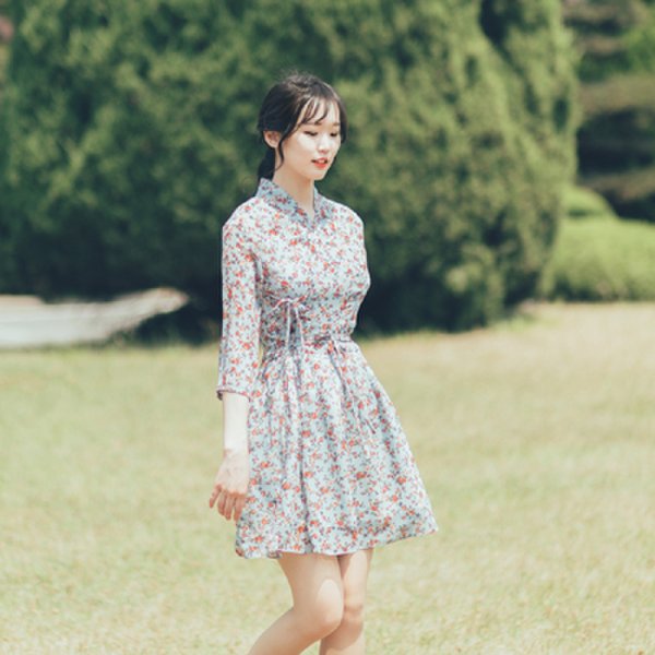 확대된 대표 서리나래 블루가든 철릭원피스