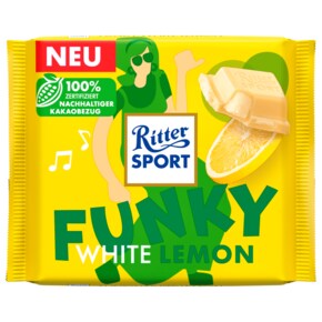 리터 Ritter 스포트 펑키 화이트 레몬 초콜릿 100g